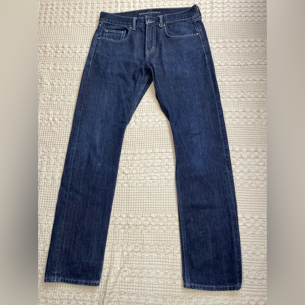 Mens‎ Banana Republic Dark Wash Slim Jeans 30x30